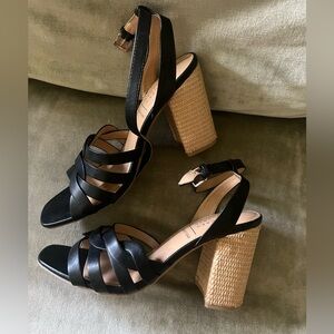 Lauren Conrad brand Black Strappy Heels
